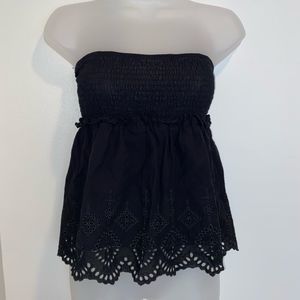 Zara Black Strapless Top Women XL